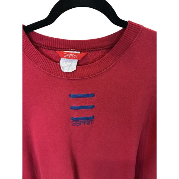 Esprit Vintage Red Pullover Sweatshirt Crewneck Casual Size L - Picture 5 of 8